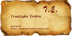 Trestyén Endre névjegykártya
